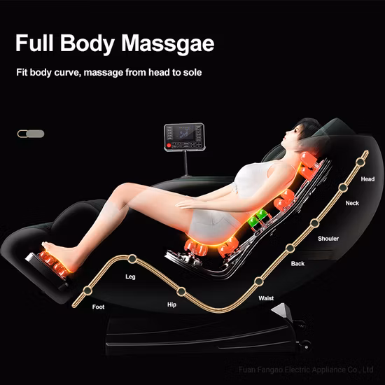 Vendite calde di Amazon Fauteuils Massage 4D Massaggiatore Shiatsu di lusso a gravità zero per poltrona massaggiante elettrica reclinabile per tutto il corpo 3D